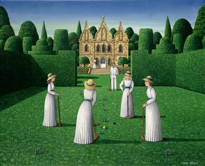 The Croquet Match, 1978 by Larry Smart